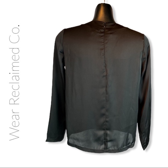 🆕 BUFFALO DAVID BITTON Beaded Black Formal Blouse - Picture 3 of 6